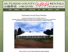 Tablet Screenshot of dutchesscountypartyrental.com